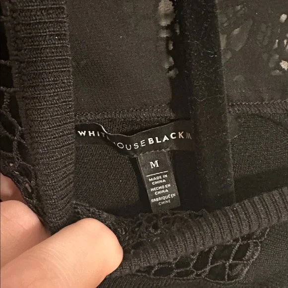 WHBM Bow Back Sweater with Crochet Detail - Picture 9 of 9